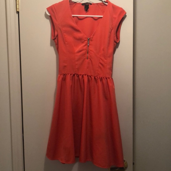 Orange/red summer dress - Picture 1 of 2
